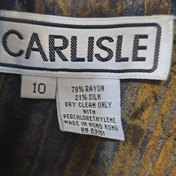 CARLESLE vintage open front stripped jacket size 10 - Picture 5 of 9